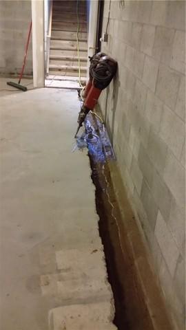 Removing Floor for WaterGuard Installation