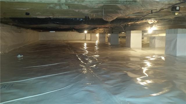 Finished Crawl Space Encapsulation