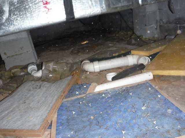 Debris Filled Crawl Space