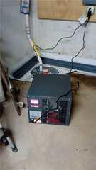 The SaniDry is placed on the basement floor and will do the job of removing any water vapor that lingers in the basement air.