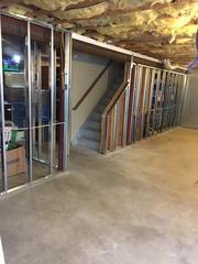 This is how the basement looked before, there were no walls!