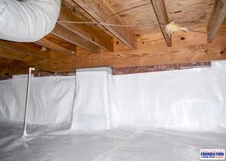 When Southeast Foundation and Crawl Space Repair installs the CleanSpace Encapsulation System we seal off the crawl space from outside elements like water vapor and air entering the crawl space.