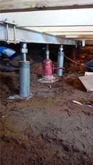 SmartJacks are made of steel and can support loads of more than 60,000 pounds. So basically they can support the walls and all your belongings above the floor that is sagging. They are laboratory tested and work great in crawl spaces.