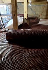 The drainage matt is installed underneath the Clean Space.