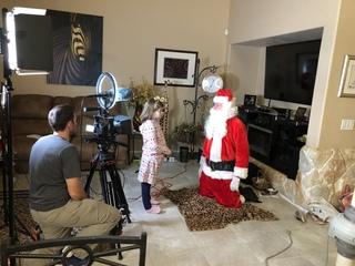 Santa protecting Little Terra from Mr. Radon!