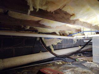 This crawlspace was dirty and musty.