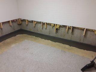 WaterGuard is Installed Around the Perimeter of the Basement