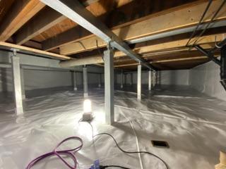 After our Installation Specialist completed installing our patented products we were able to completely transform the look and the feel of this home's crawl space.
