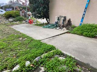This is part of the walkway that has badly settled from voids.