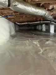 This crawlspace will remain dry from now on.