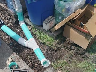 How our schedule thirty five discharge line looked fully installed.