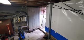 How our PowerBraces looked full installed from the beginning of the wall to the center.