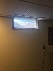 Water running in from window well.