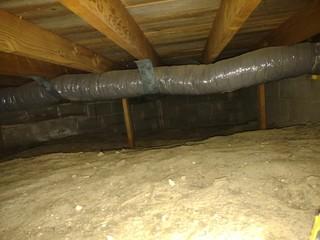 The inspection determined that CleanSpace would best the best system to waterproof the crawl space. CleanSpace encapsulates the entire area with a unique liner; thus, any water coming into the space will drain behind the liner and to the drain!