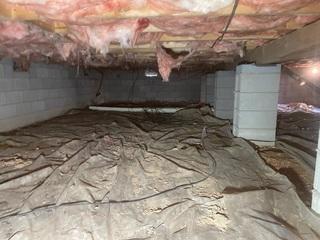 This crawl space was not properly protected or sealed off and therefore was experiencing some bad moisture problems.