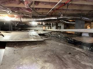 This is what the crawl space looked like before Ricky and his crew worked their CleanSpace magic.