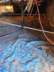 This home originally had a pool liner installed as a vapor barrier in the crawl space. Which inevitably lead to serious moisture issues.
