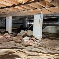 This is what the crawlspace looked like before our Fortress Team encapsulated it.