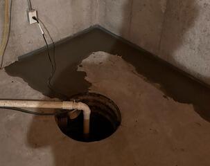 Water Pooling in Basement Eliminated with Perimeter Drainage System in Wentzville, MO