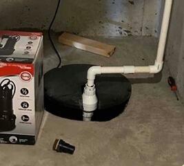 This sump pump is not pumping the water out correctly.