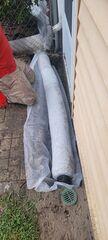 LRE started on the new french drains that would be installed around the perimeter of this home.