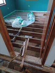 LRE was able to access this particular crawlspace from above ground due to the damaged and removed subfloor.
