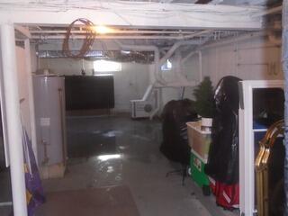This customer noticed they were getting water in their basement.