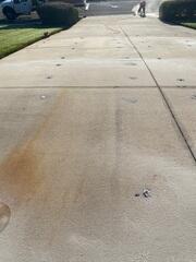 LRE's crew drilled small holes throughout the concrete where the PolyLevel, expanding foam material, would be placed. These small holes are easily smoothed over with concrete once the application process is complete.