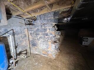 When floor joists are exposed to a dirt floor, any moisture can cause mold, mildew or wood rot.