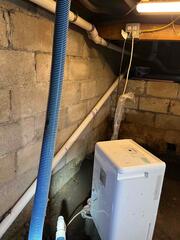 This homeowner was experiencing water in their basement and excess moisture. They needed proper waterproofing systems to solve this problem.