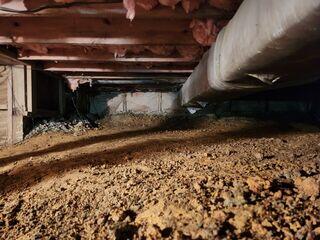 Moisture coming from exposed earth can cause mold, mildew and wood damage.