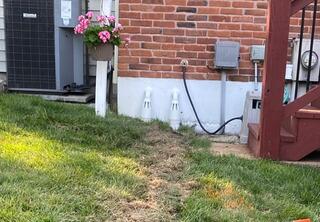 Sump Pump Discharge Line Install