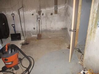 This basement has been through some water damage and the homeowner wanted to get their basement to be completely dry all the time.