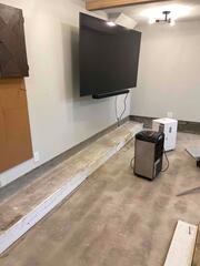 This basement was getting water, and the homeowner was trying to use their dehumidifiers to keep the area dry, but it wasn't working. That's when they called us.