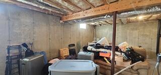 This was one area of the unfinished basement.