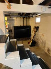 This homeowner had water seepage in their basement and needed a proper waterproofing system.