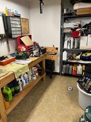 This is part of the finished part of the basement where our crew would install our systems.