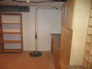 This sump pump in this basement was not working properly to keep the space dry.