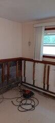 Before we installed our basement waterproofing system.