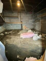 This area of the home is wet, stinky and filled with moisture that was effecting other areas of the home.