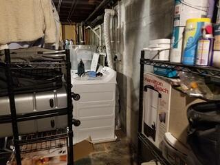 This is where the sump pump would be installed.