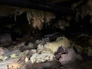 Before we encapsulated this crawl space.