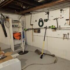 The location of a the pre-existing sump pump.