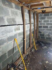 The walls before installation.