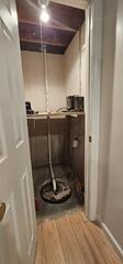 This basement had an existing sump pump that was not working to eliminate any of the water in this basement.