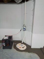 This is our Triplesafe Sump Pump, installed at the lowest level of this basement. Paired with our SaniDry Sedona to keep any moisture out.