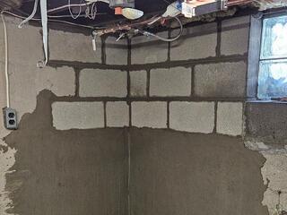 Our team rebuild this homeowner's wall.