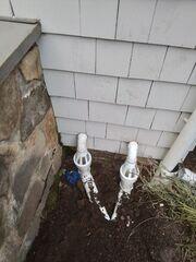 This IceGuard system helps prevent water from freezing and clogging up the sump pump when water is being expelled during colder months.