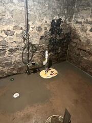 Our crew came in and installed a new drainage system leading to our highly effective SuperSump Plus system.