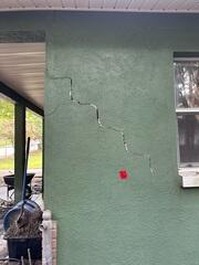 The appearance of large stair-step cracks along the exterior walls of the home was a clear indication to the homeowner that the foundation was settling.